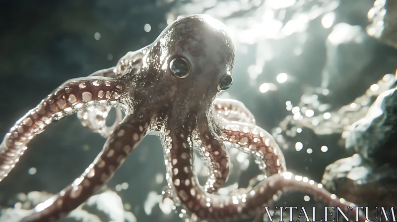 Elegant Octopus in Aquatic Habitat AI Image