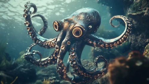 Marine Octopus Underwater