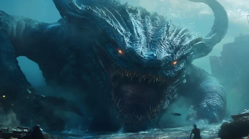 Enormous Kraken Rising From the Depths