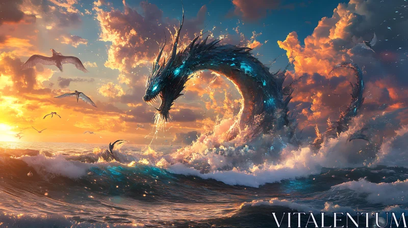 AI ART Epic Sea Dragon Encounter