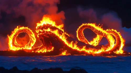 Intense Flames Erupting from the Sea