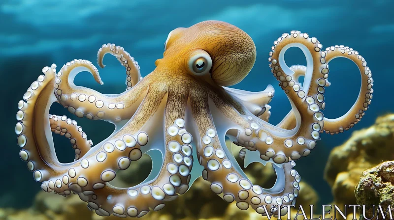 Marine Life: Stunning Octopus AI Image