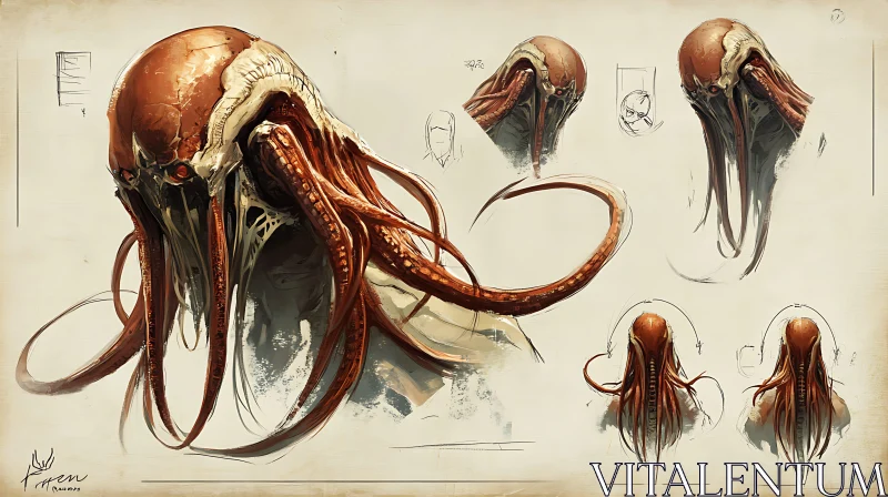 Alien Tentacle Creature Designs AI Image