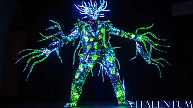 AI ART Illuminated Futuristic Cosplay Attire