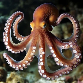 Colorful Octopus Underwater