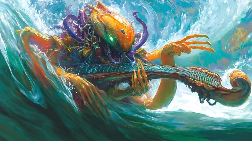 Aquatic Fantasy: Octopus Musician