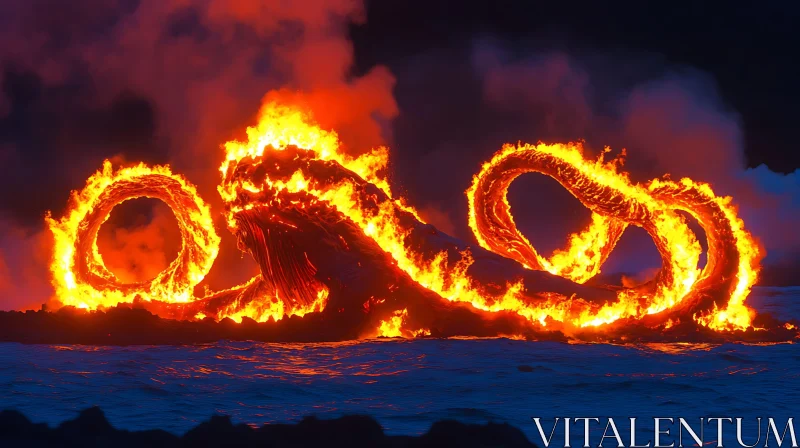Intense Flames Erupting from the Sea