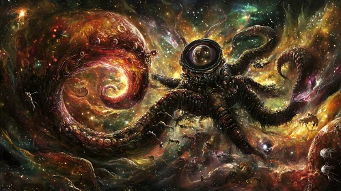 Cosmic Octopus in Space