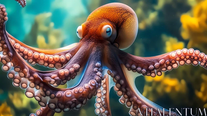 Vivid Octopus in Aquatic Setting AI Image