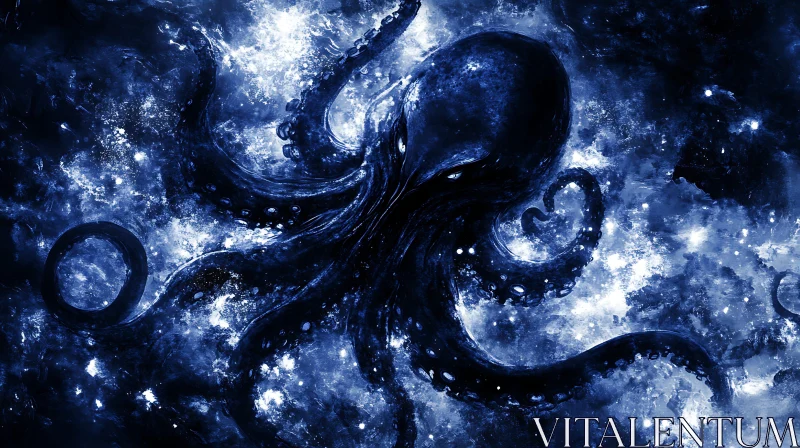 AI ART Mystical Underwater Octopus