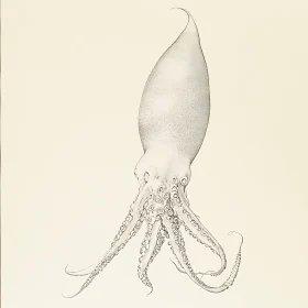 Intricate Squid Illustration