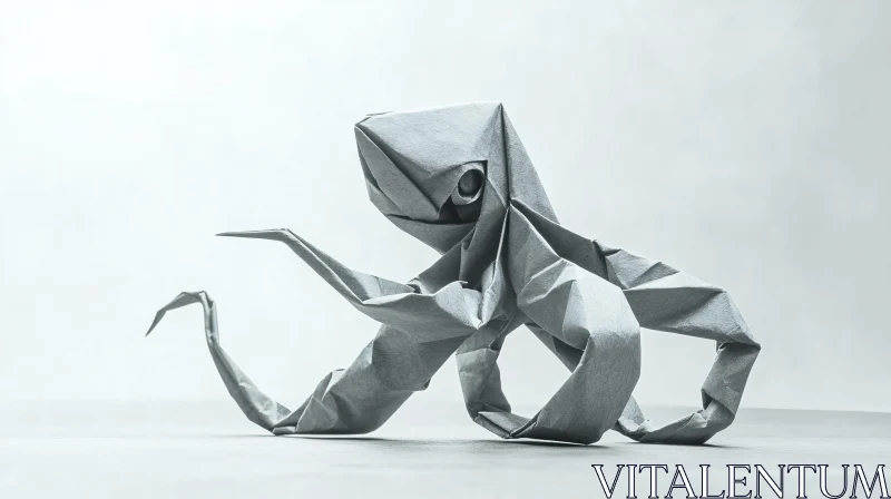 Artistic Paper Octopus AI Image