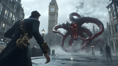 Epic Battle on the Foggy Streets of London