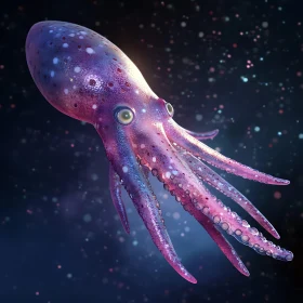 Ethereal Deep Sea Octopus Illustration