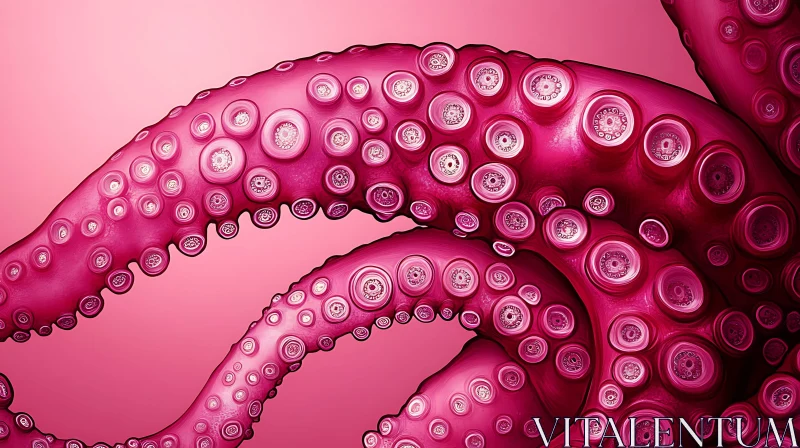 Surreal Pink Tentacles Art AI Image