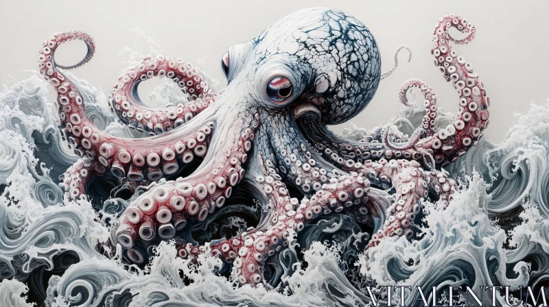 Ocean's Marvel: The Majestic Octopus AI Image