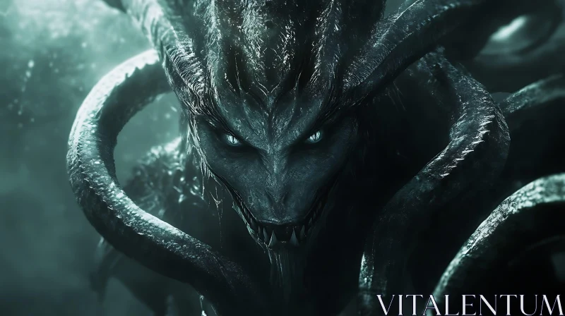 Menacing Tentacled Creature in Dark Waters