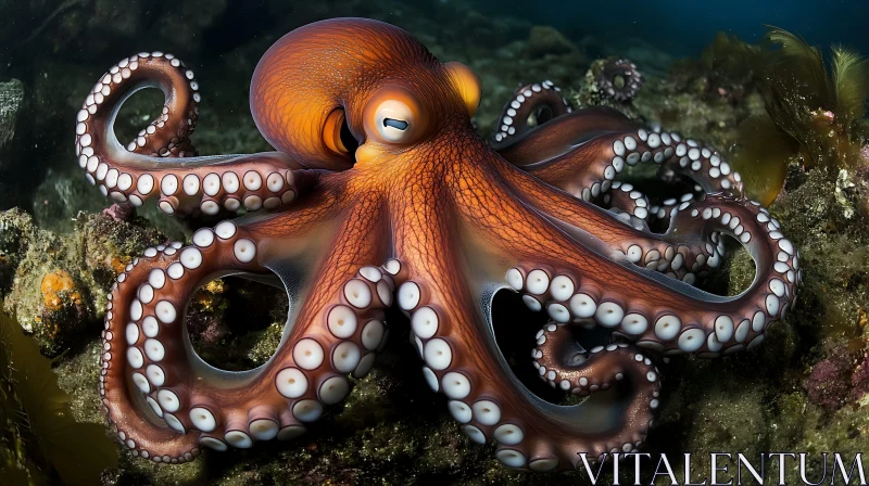 Captivating Marine Life: Octopus in its Natural Habitat AI Image