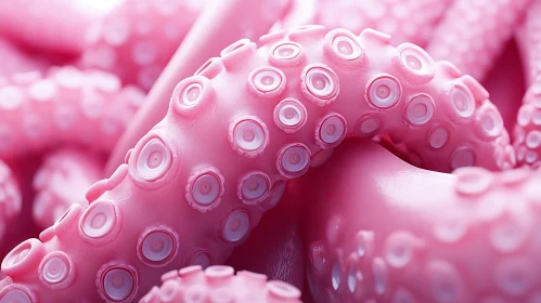 Detailed Artistic View of Pink Tentacles