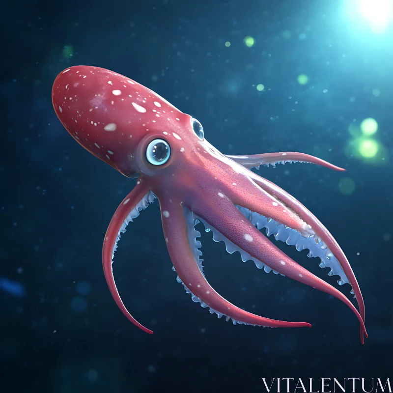 Elegant Underwater Octopus with Tentacles AI Image