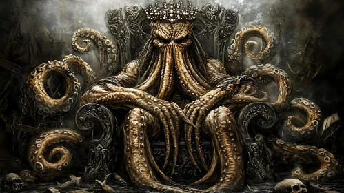 Regal Cthulhu Monster with Crown