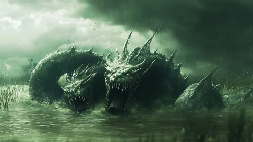 Ominous Hydra in Swamp