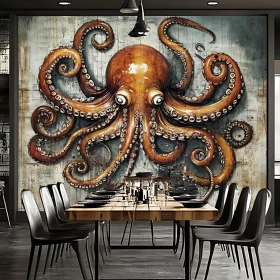 Dining with Octopus Art