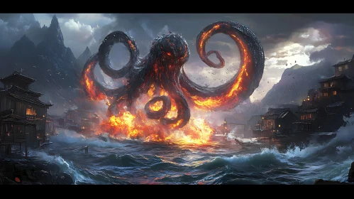 Inferno Kraken Eruption in Coastal Chaos