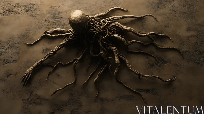 Eerie Root-like Surreal Artwork AI Image