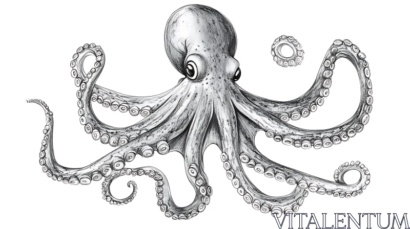 Monochrome Octopus Artwork