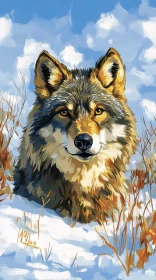 Wild Wolf in Winter