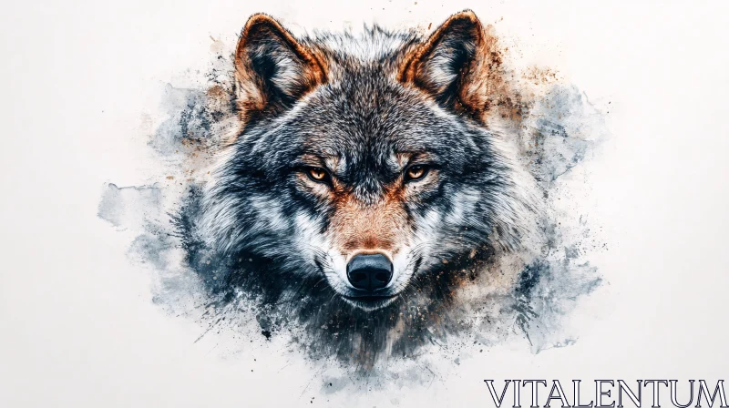 AI ART Wild Wolf Expression Art