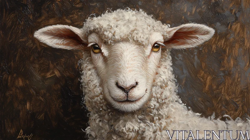 AI ART Artistic Sheep Painting with Detailed Texture