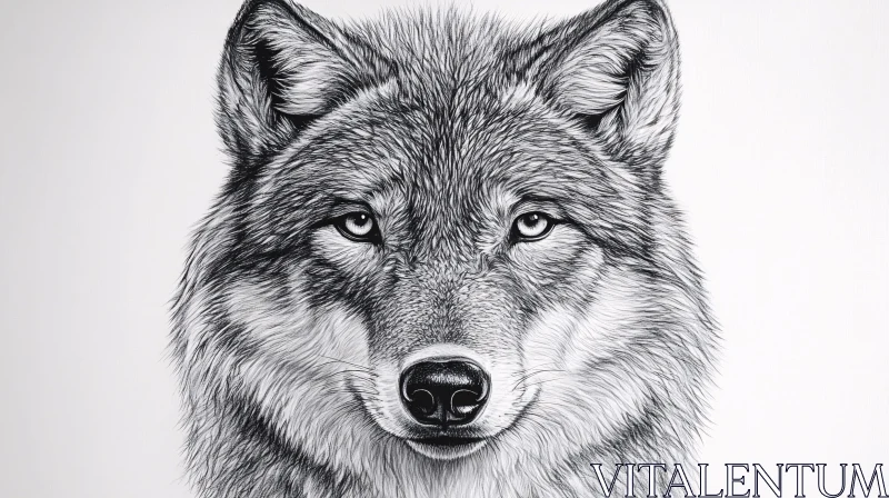 AI ART Wolf Art with Detailed Expression