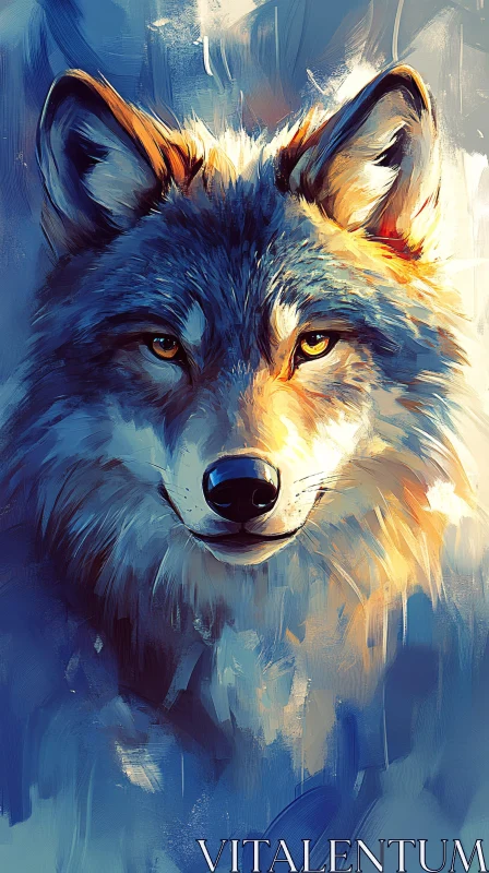 AI ART Artistic Wolf Face