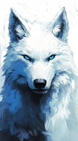 Majestic White Wolf Artwork