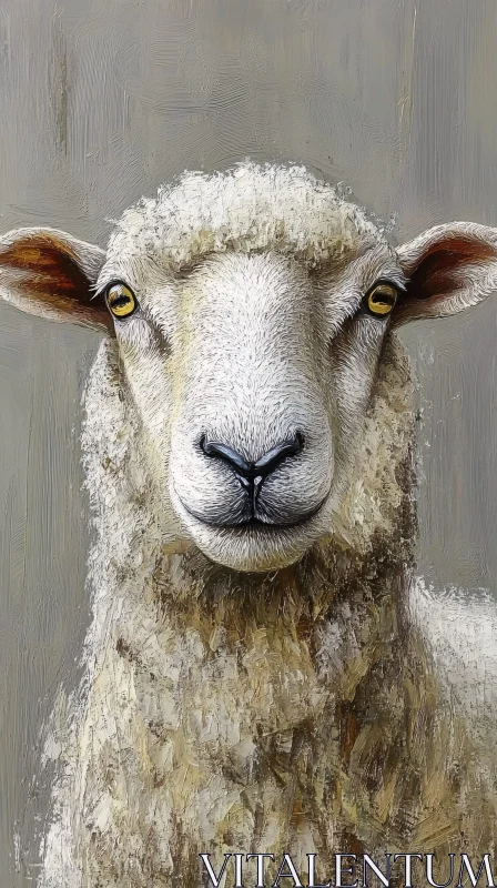 AI ART Textured Sheep Art