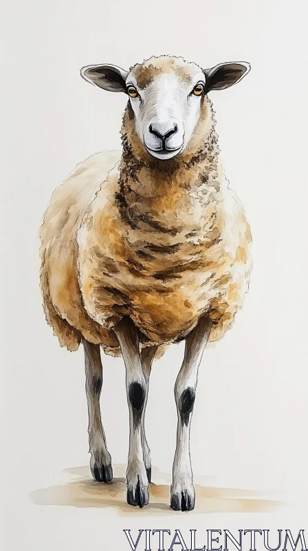 Artistic Sheep Portrait