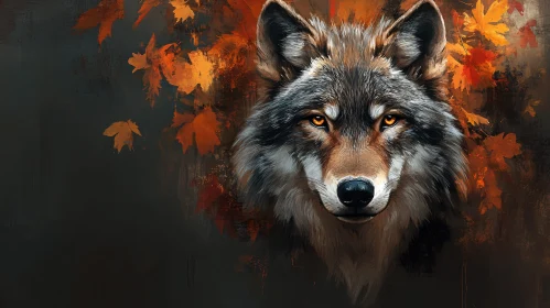 Wolf in Autumnal Ambiance