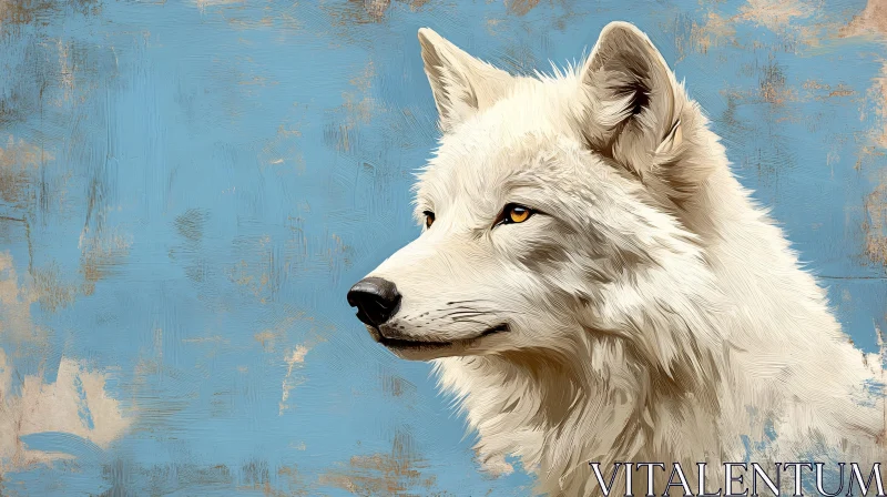 White Wolf Artistic Painting