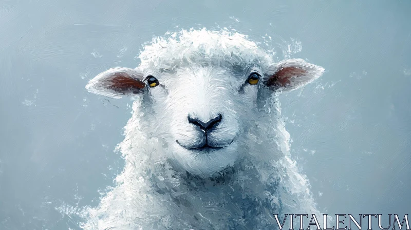 AI ART Gentle Sheep Art