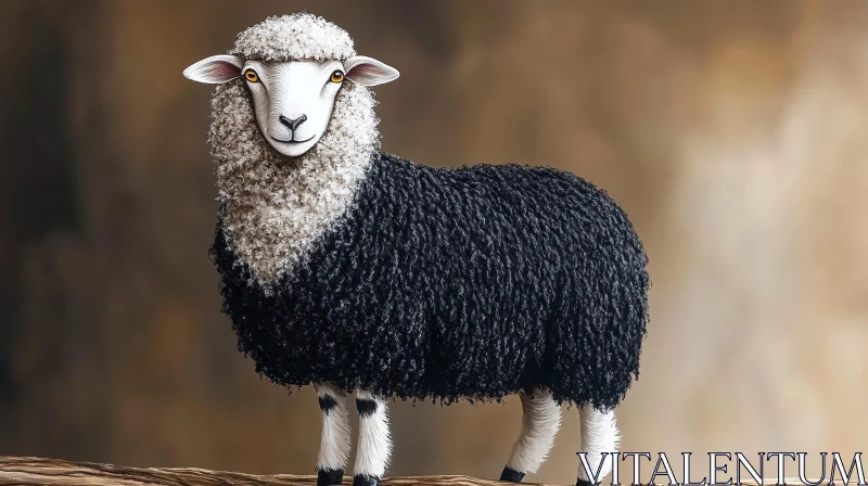 AI ART Uncommon Sheep Wool Contrast