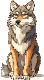 Elegant Wolf Art