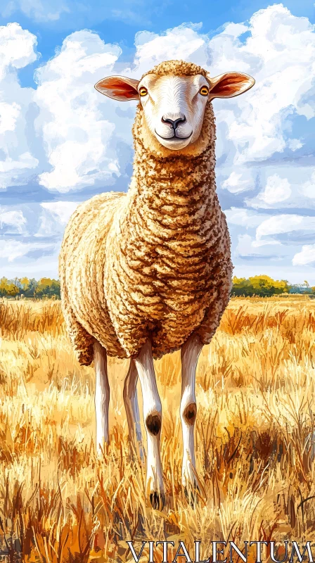 AI ART Pastoral Sheep Artwork