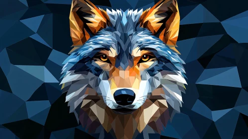 Dynamic Abstract Wolf AI Image