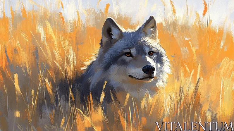 AI ART Autumn Wolf Artistry