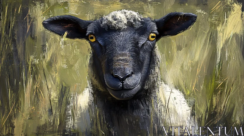 AI ART Captivating Sheep Artwork