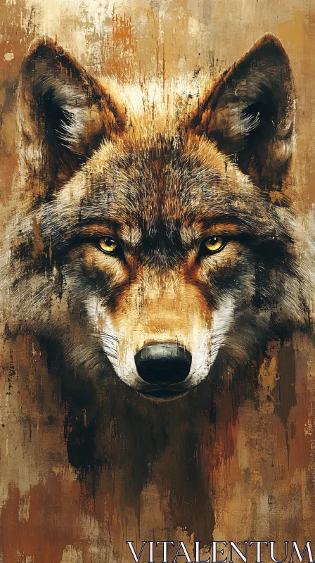 AI ART Artistic Wolf Gaze