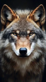 Wolf's Gaze in Natural Habitat