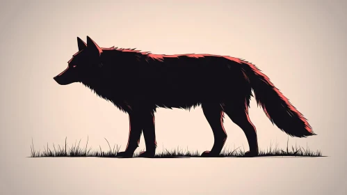 Lone Canine in Shadow